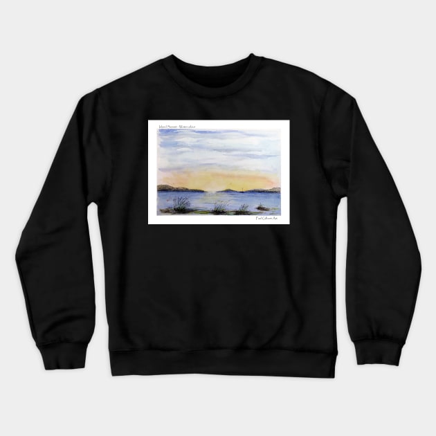 Island Sunset – Watercolour Crewneck Sweatshirt by pops